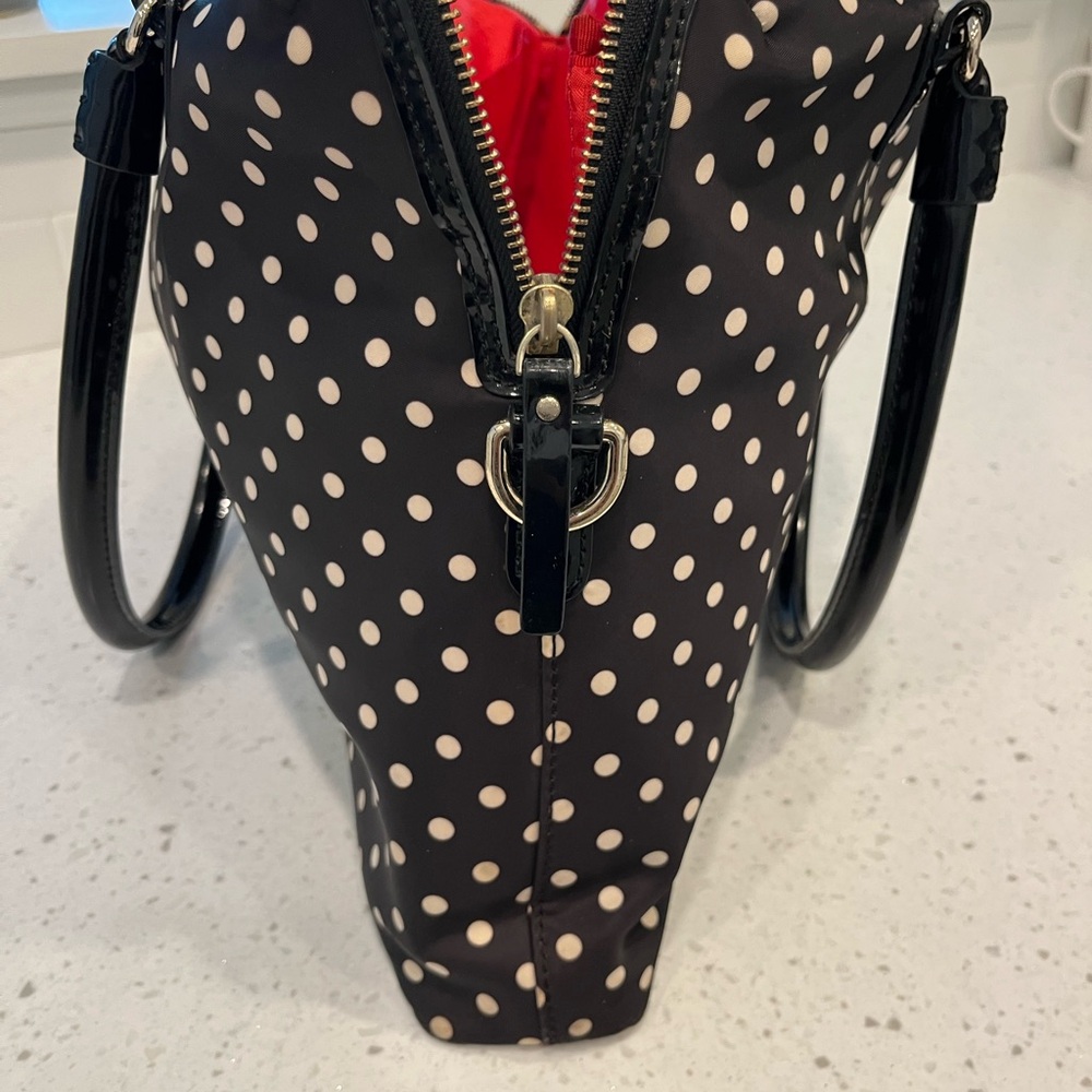 kate spade Black and White Polka Dot Laptop Bag - Picture 5 of 7
